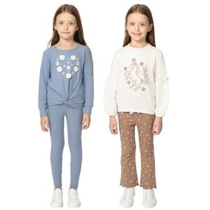 NWT Kids Headquarters 4 PC Floral and Horse Outfit Set size 2T